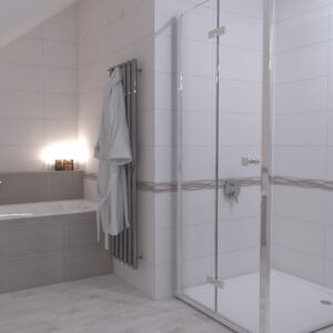 Inspirace koupelny se sprchovým koutem a vanou